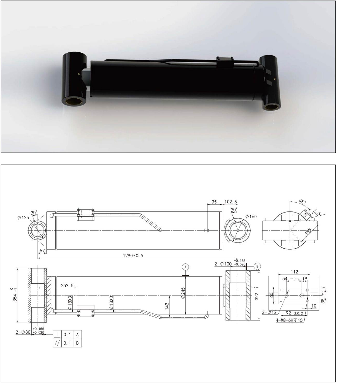 Hydraulikzylinder 2 (19) einer Baumaschine