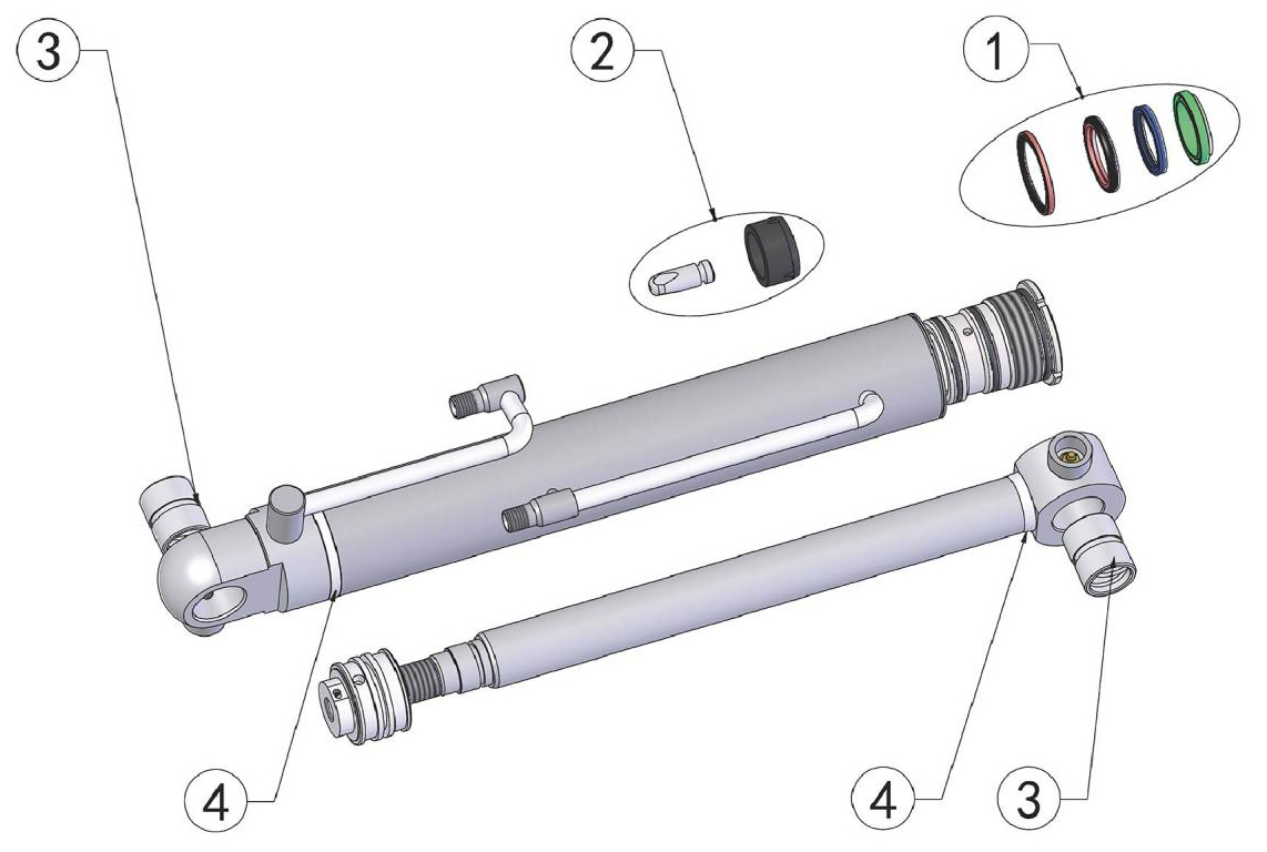 Hydraulikzylinder 2 (23) einer Baumaschine